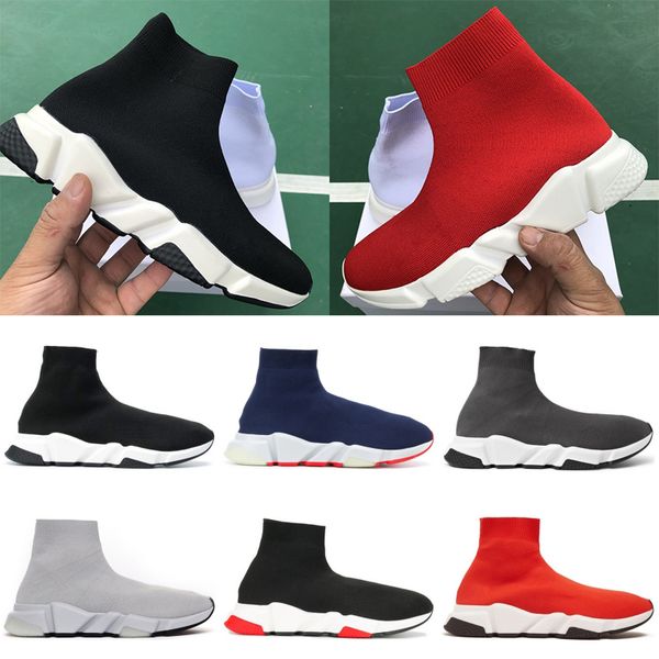 

platform speed trainer mens womens sock shoes black white red men women fashion luxury designer sneakers casual shoes