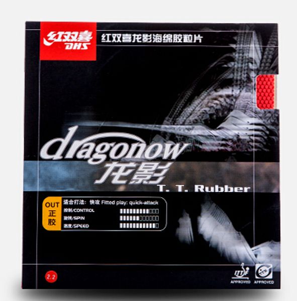 

dhs dragonow (quick attack) short pips-out table tennis (pingpong) rubber with sponge