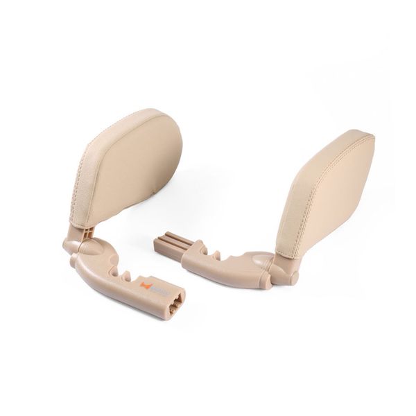 

children neck pillow shockproof pu leather soft support car seat headrest sleep adjustable adults retractable auto side cushion