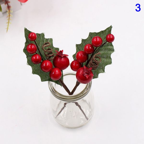 

artificial flower red pearl stamen berries branch for wedding christmas decoration supplies gq999