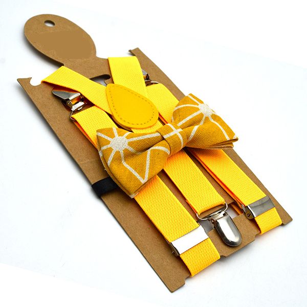 

mantieqingway children's suspenders + printing bow tie suit boys and girls trendy straps pupils sling, Black;white