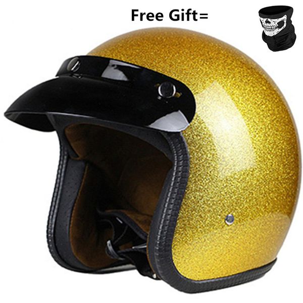 

gold motorcycle helmets electric bicycle helmet open face men women summer scooter motorbike moto bike helmet ce approved