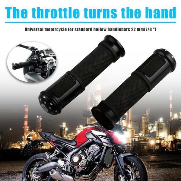 

1 pair 7/8 22mm motorcycle handlebar grips aluminum anti-skid rubber durable refit motorbike motocross parts 130x22x22mm
