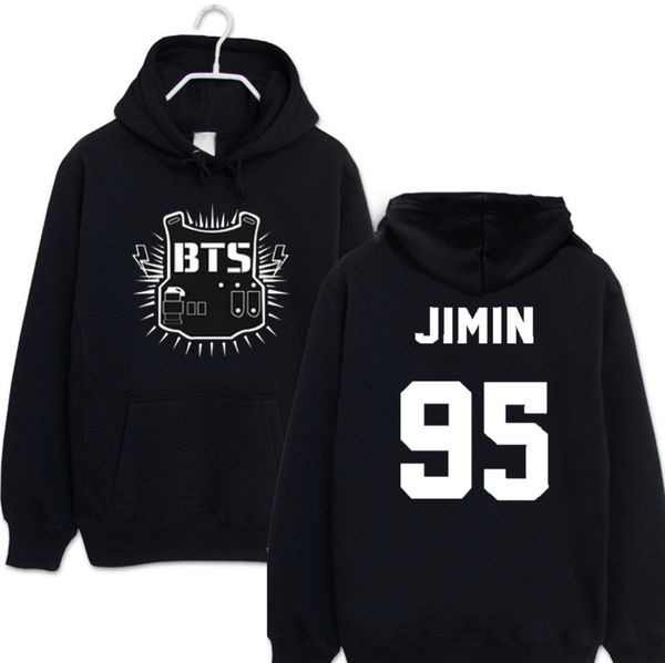 

kpop bts hoodie sweat shirt suga jimin v 93 95 petter printed popular hoodies cotton pullover bts clothing plus size, Black