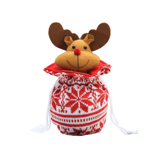 

christmas apple bag cute elk doll knitted candy cookie bag pendant kids xmas gift party decoration elk