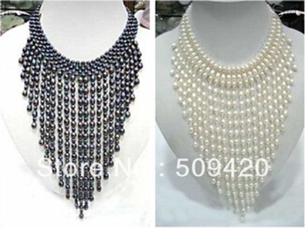 

>>>>fashion freshwater pearl necklace handcraft 1pc, Silver