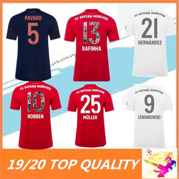 

19 20 bayern munich soccer jersey lewandowski muller 2019 2020 coutinho retire special printing robben ribery maillot de football shirts, Black;yellow