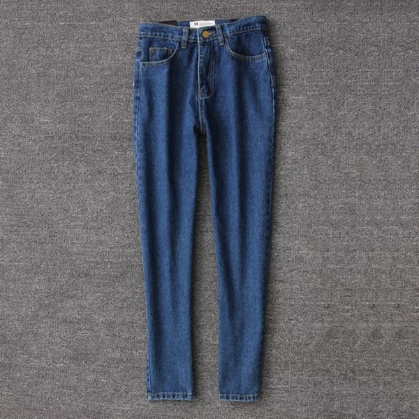 

women denim pencil pants distressed high waisted boyfriend jeans for women vintage mom jeans streetwear stretch denim trousers, Blue
