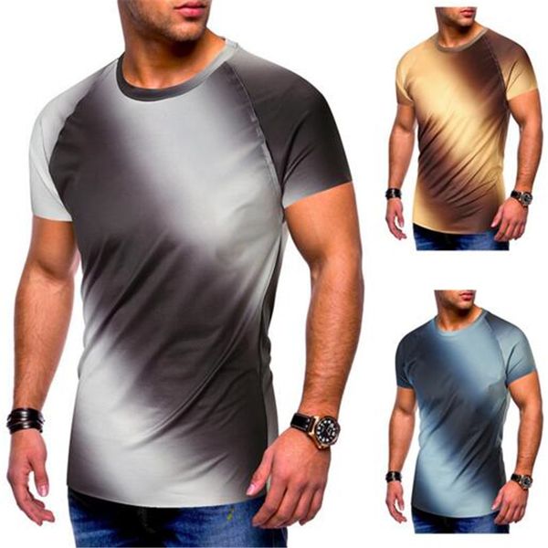 

men camisetas 2019 streetwear shirt hip shirt men casual gradient fitness tshirt summer tee clothes hombre t hop color gym fashion fsbo, Black