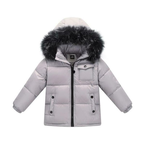 

зима вниз куртка для мальчиков 2-8 лет детской одежды сгущаться, Blue;gray
