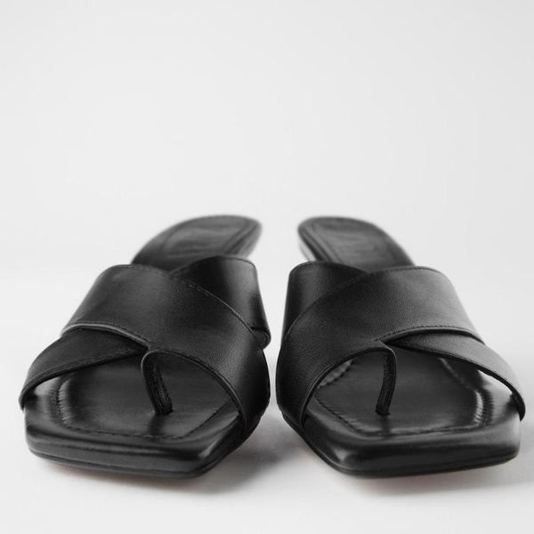 

square toe 2020 summer sandals comfort shoes for women women's heels flip flops platform suit female beige blue ladies, Black