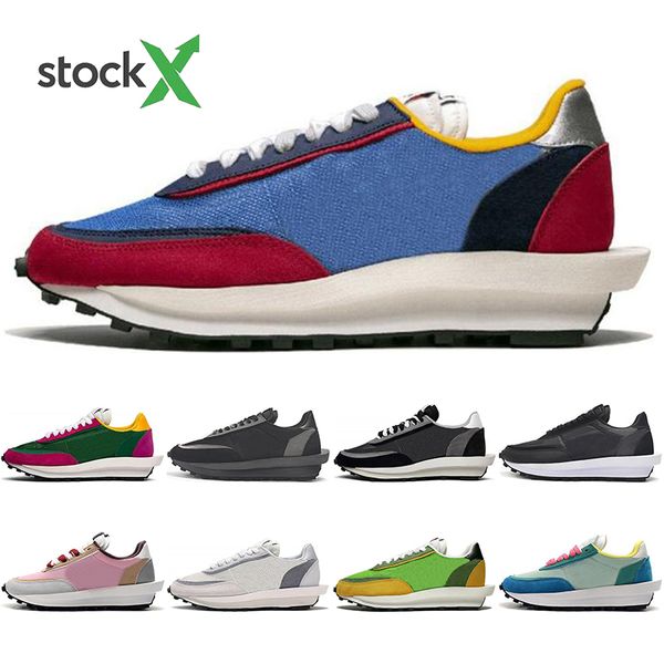 

with socks sacai ldv ld waffle men women running shoes black white grey pine green gusto varsity blue pink trainer sports sneakers