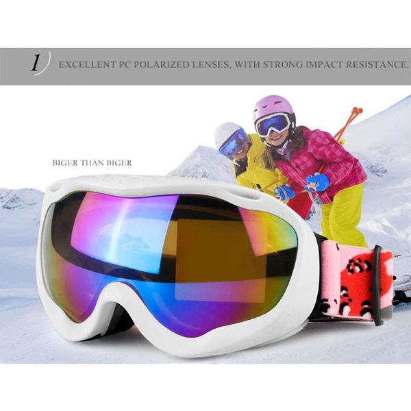 

large frame design professional ski goggles double layers lens anti-fog anti-uv ski glasses skiing snowboard mens snow goggles