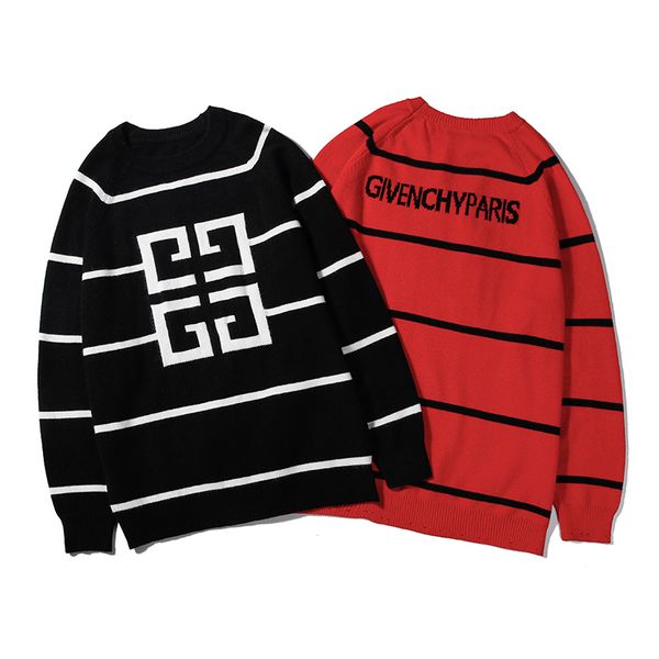 

мужчины женщины дизайнер свитера мужские бренда solid color нашивки letters printed пуловер tops люкс мужская мода свитера черный красный од, White;black