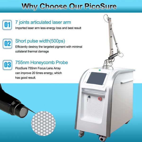 

ce approved pico laser tattoo removal scar removal q switch nd yag laser pigmentation picosure laser machine, Black