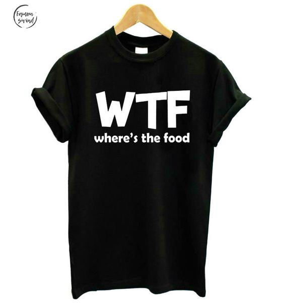 

wtf wheres de voedsel tshirt краткое vrouwen katoen grappig повседневная рубашка lady wit цварт grijs топ тройники падения tz203 902, White