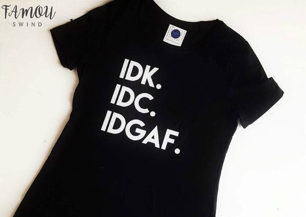 

flutter sleeve sunfiz yfidk womens t shirt idk idc idgaf graphictee idk google it idk funny shirt i dont know i dont, White