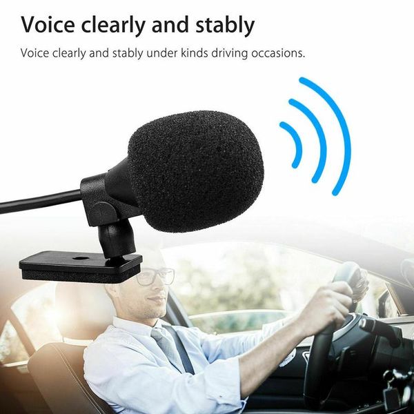 

3.5mm bluetooth vehicle external mic car radio stereo microphone for gps player enabled audio dvd