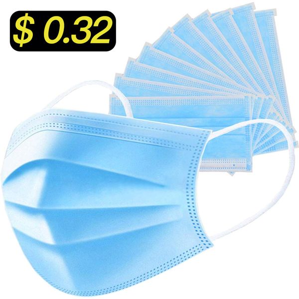 

$ 0.32 professional 3-layer disposable mask nonwoven dust mask safety breathable protective mask