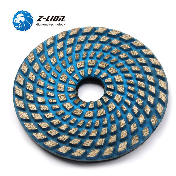

z-lion 4 " бетонный пол шлифовальный диск спеченный металлический бонд полировальный коврик 100 мм сухой мокрой полировки для конкретного аб