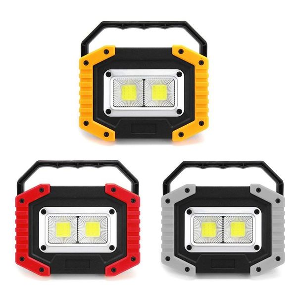 

portable solar cob led rechargeable 2 modes emergency work light q0kf