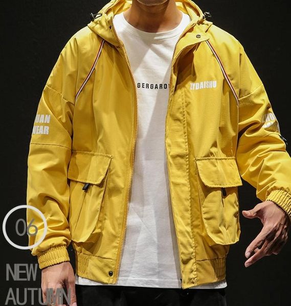 

men streetwear bomber jacket mens hip hop windbreaker hooded jacket male harajuku fashions red jackets coats, Black;brown