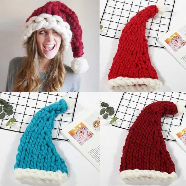 

3styles wool knit hats christmas hat fashion home outdoor autumn winter warm hat xmas gift party favor indoor tree decor