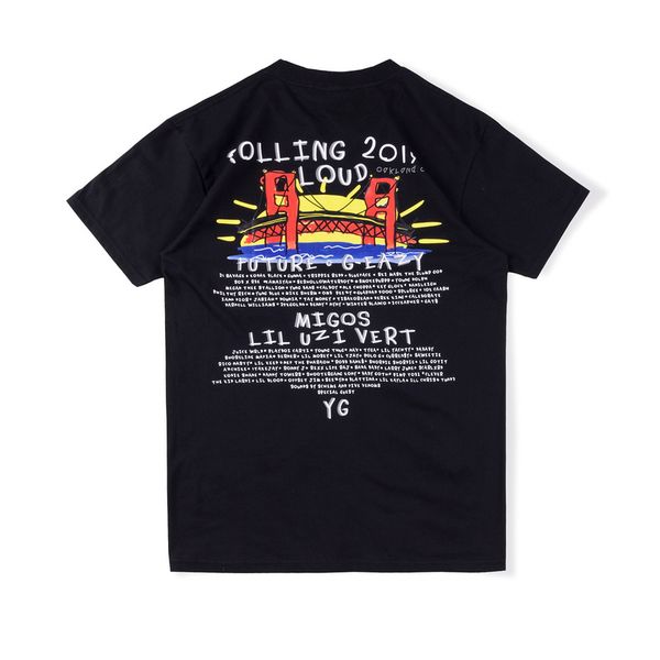 

t street rolling release ins field trip graffiti loud 20ss tee skateboard mens designer la shirt women high tshirt casual limited xrvbs, Black