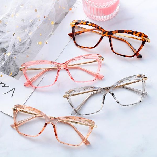 

1pc cat square for frames eyeglasses women trendy glasses computer optical eye transparent glasses frame fashion brand qwcsd, White;black