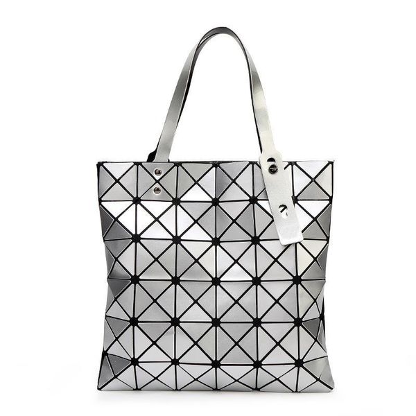 

original logo} handbag female folded geometric plaid bag fashion casual tote bao bao women handbag baobao bag mochila shoulder bag