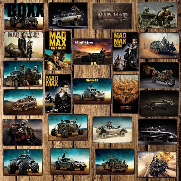 

2020 mad max movie metal tin sign wall plate poster vintage cinema pub bar retro painting personality living room home wall decor