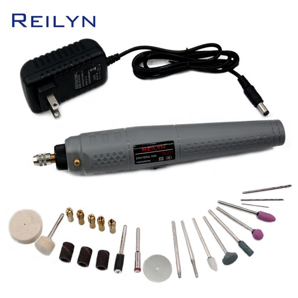 

cordless lithium-ion battery 10w mini drill rice grinder mini dremel machine 14000 rmp rotation tool 0.5-3.2mm chuck lightweight