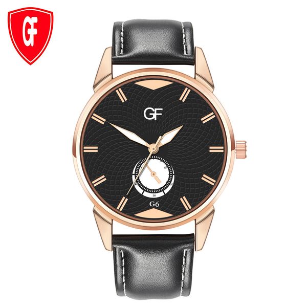 

2019 luxury watches men leather band fashion watch relogio masculino quartz wristwatches new pointer glow business saat clock, Slivery;brown