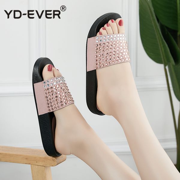 

women slippers shoes genuine leather slip on outside slides ladies fashion flat summer beach thick sole flip flop, Black