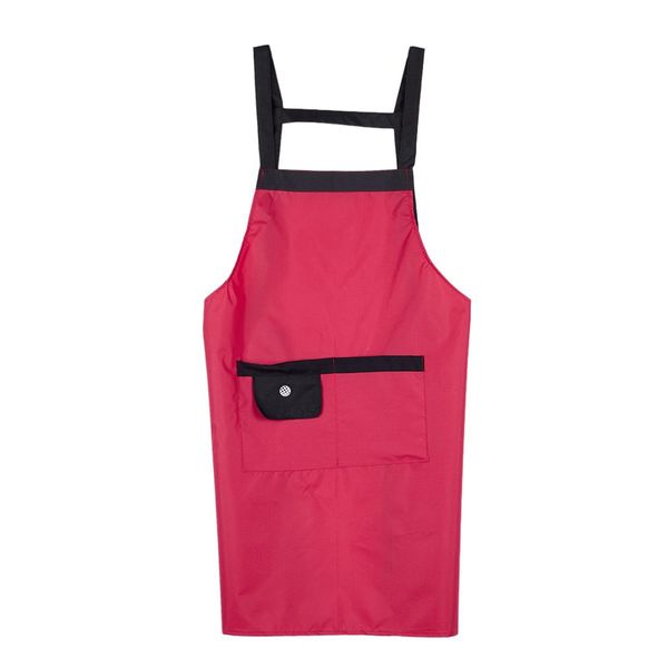 

chef waiter 2 pockets bib apron red