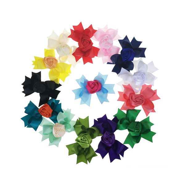 

8 pcs hair bow fashion bow tie barrettes hair accessories bowknot clips hairpins for teens girls children, Golden;silver