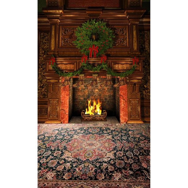 

realistic 3d backdrop christmas hearth fireplace background backdrop for p booth pgraphy studio theme parties