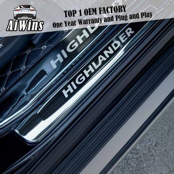 

aiwins стайлинг автомобиля для highlander 2015-2019 внутренняя отделка модификация добро пожаловать педаль заднего ограждения