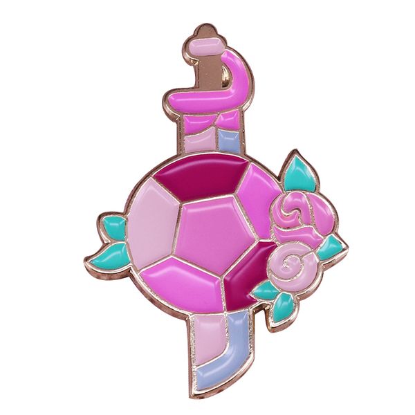 

steven universe lapel pin rose's sword and shield brooch pastel crystal gems power badge beautiful quartz decor, Gray