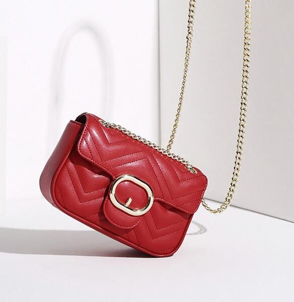 

designer 2019 luxury new leather classic small chain messenger bag fashion one shoulder temperament handbags transport 684031012