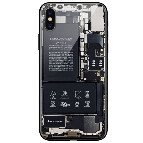 

iPhone Glass TPU Мягкий чехол для телефона Внутренний вид Чехол для iPhone 6 6s 7 8 Plus XS XR XAMXS