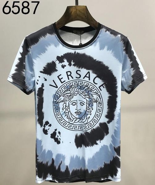 

x0 versace mens designers t shirt casual short sleeves fashion 3d printing men women hip hop tees, Black;brown