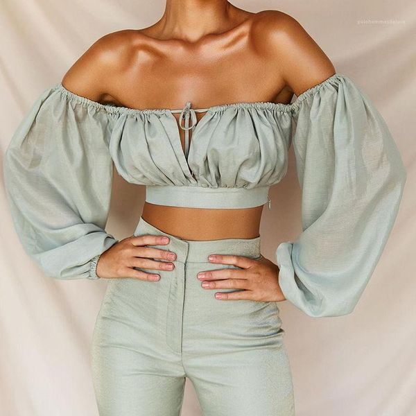 

fashion tshirts lantern sleeve slash neck womens short loose ladies casual tshirts solid color womens, White