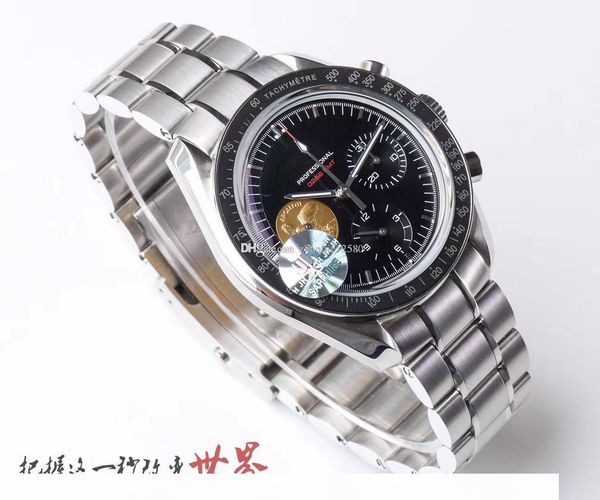 

2019 new luxury mens watches jh v2 watch sapphire glass 7750 movement mechanical hand wind moon watch stainless steel strap