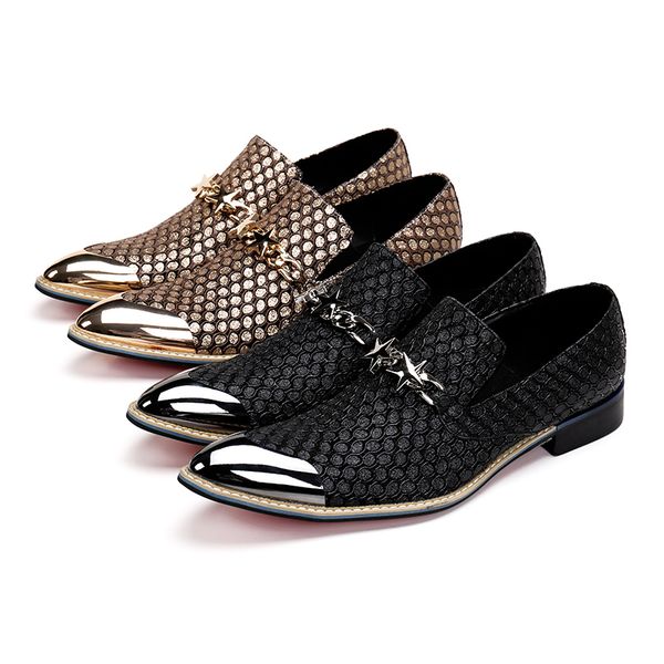 

luxury men's shoes original single brock carved leather british business dress casual shoes pointed wedding men's, Black