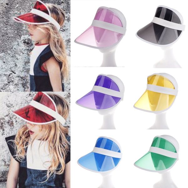 

2019 summer sun hat plastic baby boys girls sun cap kid sunhat fashion pvc child cap hat, Black;white