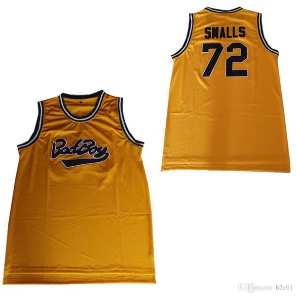 

Men's 72 Biggie Smalls Jersey Notorious B.I.G. Stitched Bad Boy Basketball Jersey