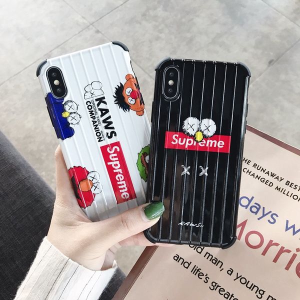 

good kaws simple letters phone case for iphone xs max xr x case for iphone 6 6s 7 8 plus cover fashion tpu silicone cases black capa