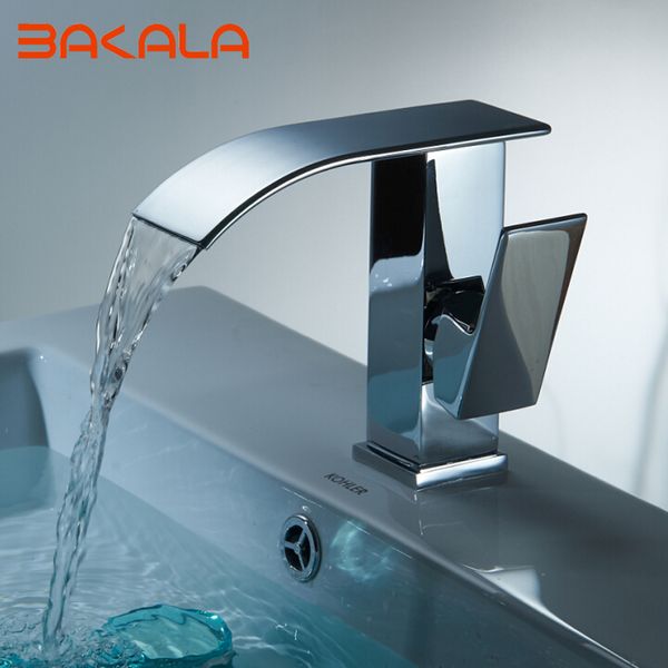 

bakala basin faucets waterfall faucet single handle basin and cold mixer bathroom tap sink chrome finish lt-514a