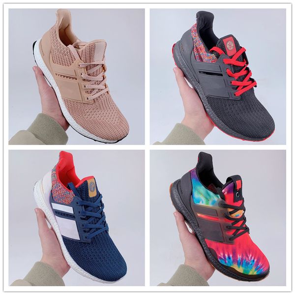 

ultraboost 4,0 ultra high эластичная дышащая муха переплетения кроссовки мужчины женщины чистый ub4.0 синий розовый дифференцировка черный к